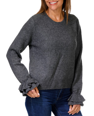 Thumbnail 1: Cece Women's Cozy Ruffle Sleeve Pullover Sweater 