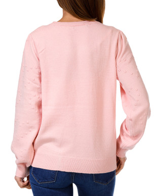 Thumbnail 2: ADRIENNE VITTADINI Women's Bubble Heart Pullover Sweater 
