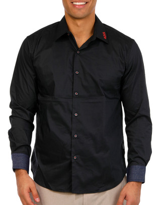 Thumbnail 2: Von Dutch Men's Long Sleeve Lion Button Down Shirt 