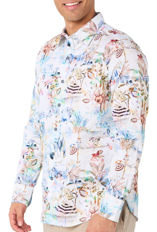 Thumbnail 2: ROBERT GRAHAM Robert Graham Mens Long Sleeve Floral Button Down Shirt 
