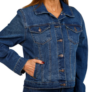 Thumbnail 2: Curve Appeal Curve Appeal Womens Classic Denim Jacket 