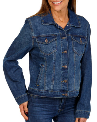 Thumbnail 1: Curve Appeal Curve Appeal Womens Classic Denim Jacket 