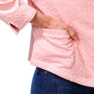 Thumbnail 2: Onque Casual Onque Petite Long Sleeve Solid Open Textured Jacket 