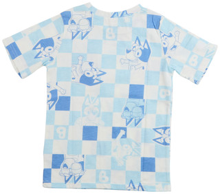 Thumbnail 2: BLUEY Bluey Little Boys Short Sleeve Checkerboard T-Shirt 