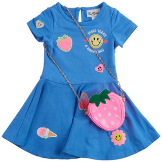 Thumbnail 1: Rare Editions Rare Editions Little Girls 2 Pc Patch Dress Set 