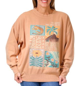 Thumbnail 3: BILLABONG Billabong Juniors Long Sleeve Stylized Tiles Sweatshirt 