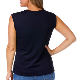 Thumbnail 2: Tommy Hilfiger Tommy Hilfiger Womens Cap Sleeve Shoulder Button Knit Top 