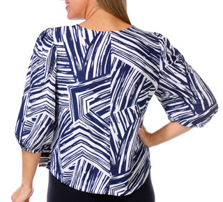 Thumbnail 3: Cocomo Cocomo Womens 3/4 Sleeve Button Down Print Top 