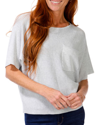 Thumbnail 1: Cyrus Cyrus Womens Short Sleeve Waffle Knit Sweater 