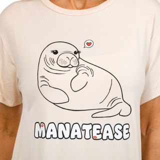 Thumbnail 2: Chubby Mermaids Chubby Mermaids Womens Short Sleeve Manatease Graphic Top 