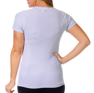 Thumbnail 2: 90 DEGREE BY REFLEX 90 Degree Womens Short Sleeve Caddy Stripe Top 