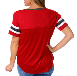 Thumbnail 2: Tampa Bay Buccaneers Tampa Bay Buccaneers Womens Short Sleeve Jersey Top by NFL 