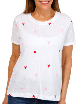 Thumbnail 1: Philosophy Philosophy Womens Short Sleeve Valentines Hearts Tee 