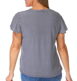 Thumbnail 3: Tommy Hilfiger Tommy Hilfiger Womens Short Sleeve Houndstooth Top 