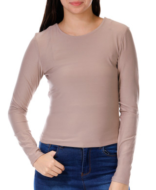 Thumbnail 4: Pink Rose Pink Rose Juniors Long Sleeve 2 Pk Solid Tops 