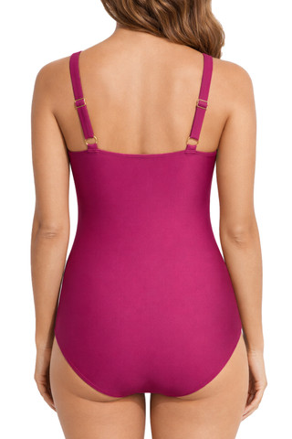 Thumbnail 2: BEACH PARTY Beach Party Womens Shimmering Twist One Piece Swimsuit 