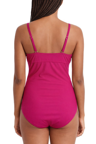 Thumbnail 2: BEACH PARTY Beach Party Womens Solid Twist One Piece Swimsuit 