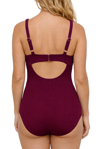 Thumbnail 2: Caribbean Sand Caribbean Sand Womens Textured Underwire One Piece Swimsuit 