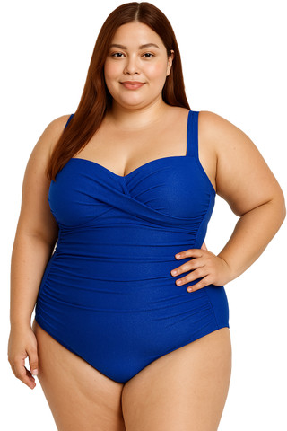 Thumbnail 1: BEACH PARTY Beach Party Plus Shimmering Twist One Piece Swimsuit 