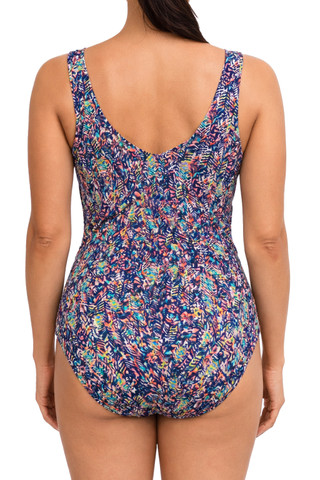 Thumbnail 2: Caribbean Sand Caribbean Sand Womens Twist Front V-Neck Piece Swimsuit 