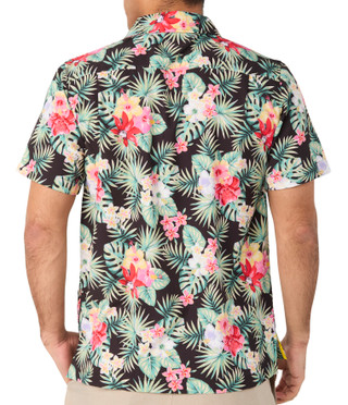 Thumbnail 2: Caribbean Joe Caribbean Joe Mens Midnight Palms Button Down Shirt 