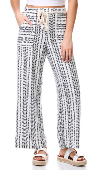 Thumbnail 1: Derek Heart Derek Heart Juniors Print Rope Belt Pants 