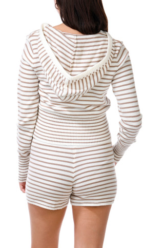 Thumbnail 3: Madden Girl Madden Girl Juniors 2 Pc Stripe Jacket & Shorts Set 