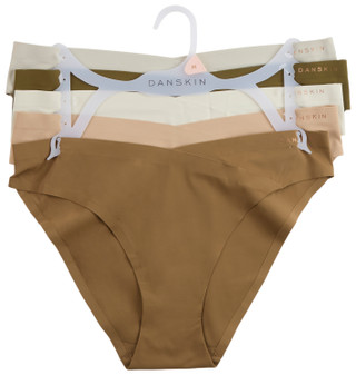 Thumbnail 1: Danskin Danskin Womens 5 Pk V-Front Bikini Panties 