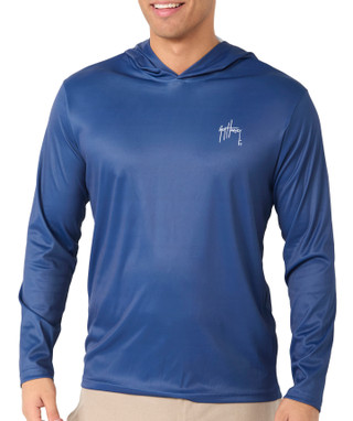 Thumbnail 1: Guy Harvey Guy Harvey Men's Long Sleeve Florida Mahi Hooded Shirt 