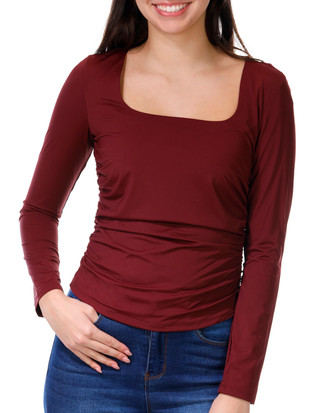 Thumbnail 2: Pink Rose Pink Rose Juniors Long Sleeve 2 Pk Solid Tops 