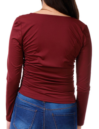 Thumbnail 3: Pink Rose Pink Rose Juniors Long Sleeve 2 Pk Solid Tops 