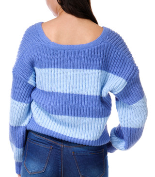 Thumbnail 2: Madden Girl Madden Girl Juniors Long Sleeve Stripe Tiefront Cardigan 