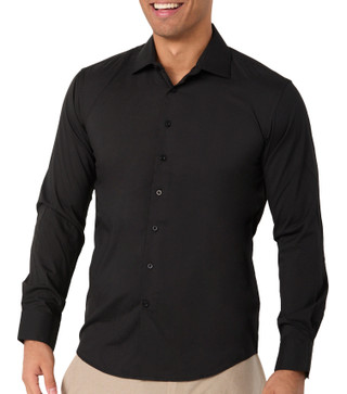 Thumbnail 1: Chaps Chaps Mens Long Sleeve Solid Buttoned Dress Shirt 