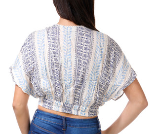 Thumbnail 2: Angie Angie Juniors Short Sleeve Crop Top 