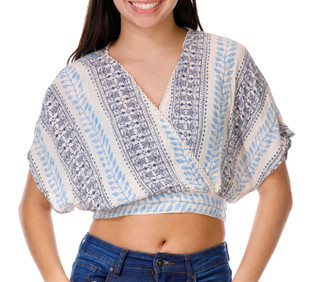 Thumbnail 1: Angie Angie Juniors Short Sleeve Crop Top 