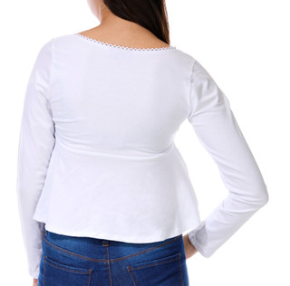 Thumbnail 2: Jolie & Joy Jolie & Joy Juniors Long Sleeve Lace Trim Top 
