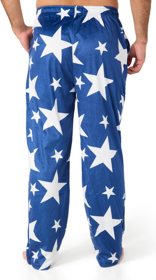 Thumbnail 2: Bottoms O.U.T Bottoms OUT Mens Stars Mink Fleece Lounging Pajama Pants 