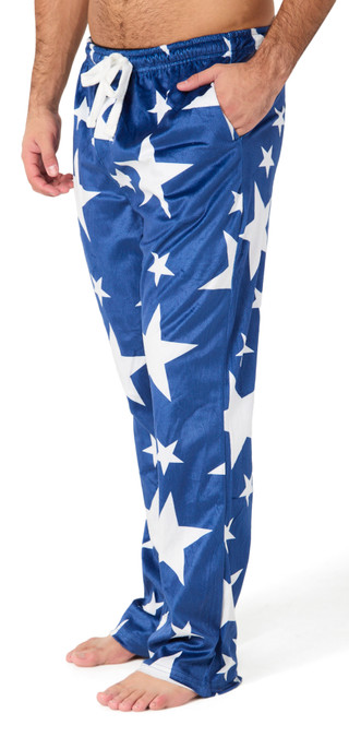 Thumbnail 3: Bottoms O.U.T Bottoms OUT Mens Stars Mink Fleece Lounging Pajama Pants 
