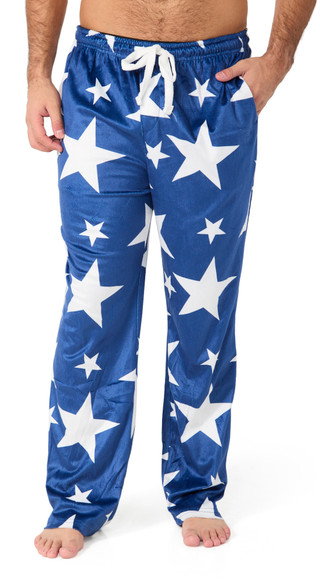 Thumbnail 1: Bottoms O.U.T Bottoms OUT Mens Stars Mink Fleece Lounging Pajama Pants 
