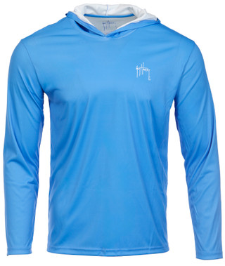 Thumbnail 3: Guy Harvey Guy Harvey Mens Long Sleeve Marlin Sunset Hooded Shirt 