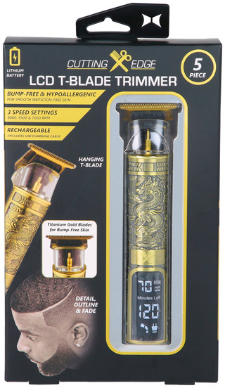 Thumbnail 1: CUTTING EDGE Cutting Edge Mens Dragon Design LCD T-Blade Trimmer 