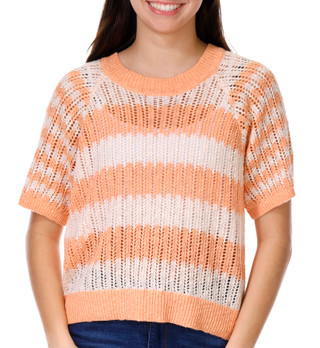 Thumbnail 1: No Comment No Comment Juniors Short Sleeve Stripe Pullover 