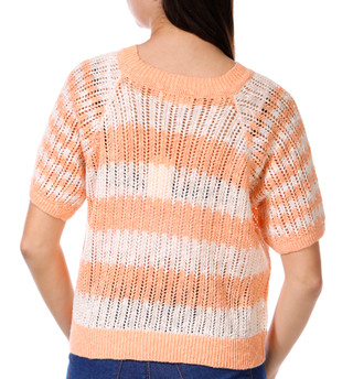 Thumbnail 2: No Comment No Comment Juniors Short Sleeve Stripe Pullover 