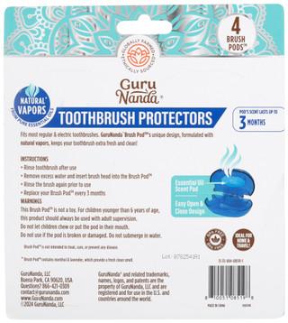 Thumbnail 2: GURUNANDA Gurunanda 4 Pk Toothbrush Brush Pod Protectors 