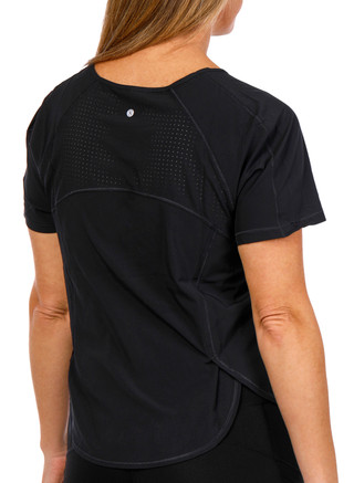 Thumbnail 2: Layer 8 Layer 8 Womens Active Short Sleeve Easy Runner Scallop Top 