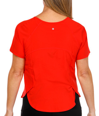 Thumbnail 3: Layer 8 Layer 8 Womens Active Short Sleeve Easy Runner Scallop Top 