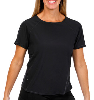 Thumbnail 1: Layer 8 Layer 8 Womens Active Short Sleeve Easy Runner Scallop Top 
