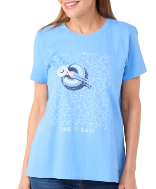 Thumbnail 3: Life is Good Life Is Good Womens Take it Easy Poolside Graphic T-Shirt 