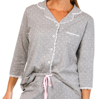 Thumbnail 3: SOPHIA Sophia Womens 2 Pc Long Sleeve Top & Pants Pajama Set 