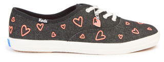 Thumbnail 3: Keds Keds Womens Denim Heart Embroidery Lace Up Sneakers 
